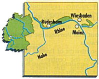 ラインガウ地方の地図